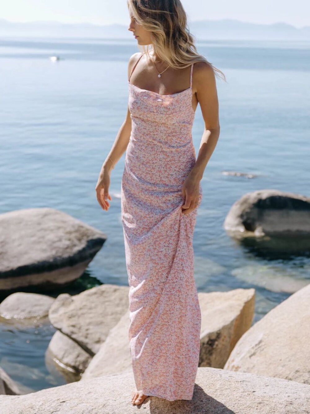 In The Air Maxi Dress Pink